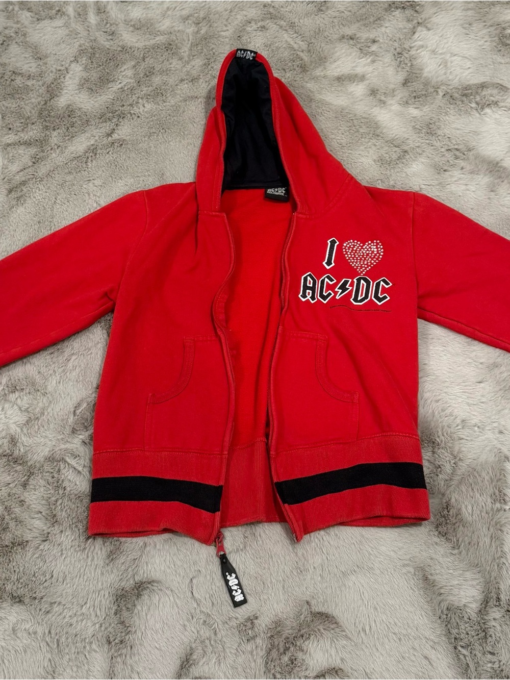 AC/DC “I 🩶 AC/DC” Zip Up Hoodie